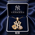 NYY Solid Gold Chain with Diamond Pendant BMD