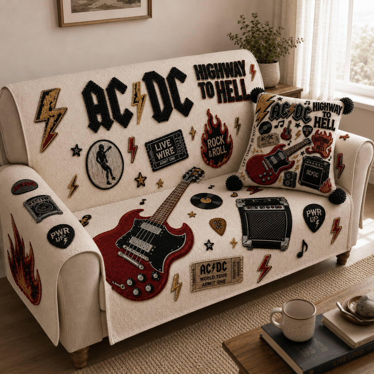 ACD Tufted Sofa Cover & Pillow Set DNBN