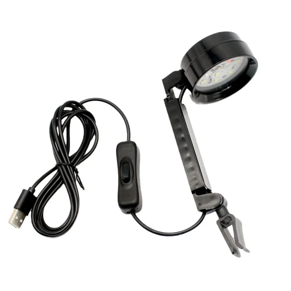Mini LED Aquarium Light 5W USB Red Blue White Green LED Fish Tank Clip 3  Modes for Nano Tank Aquatic Planted Light