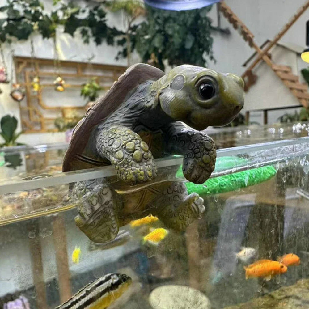 Fish Tank Hanging Turtle Ornaments 3D Resin Simulated Turtle Landscaping Aquarium Decorations
