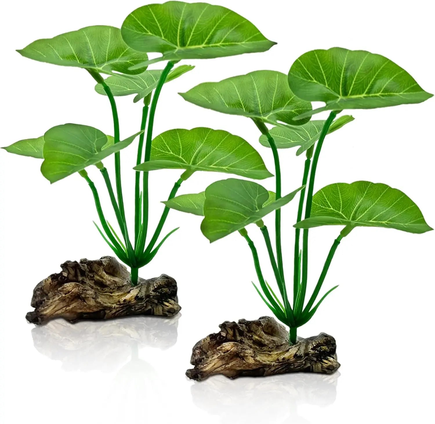 2-Pack Aquarium Decor Fish Tank Decorations 6-inch Betta Leaf Hammock, Artificial Silk Plants for Goldfish and Reptiles