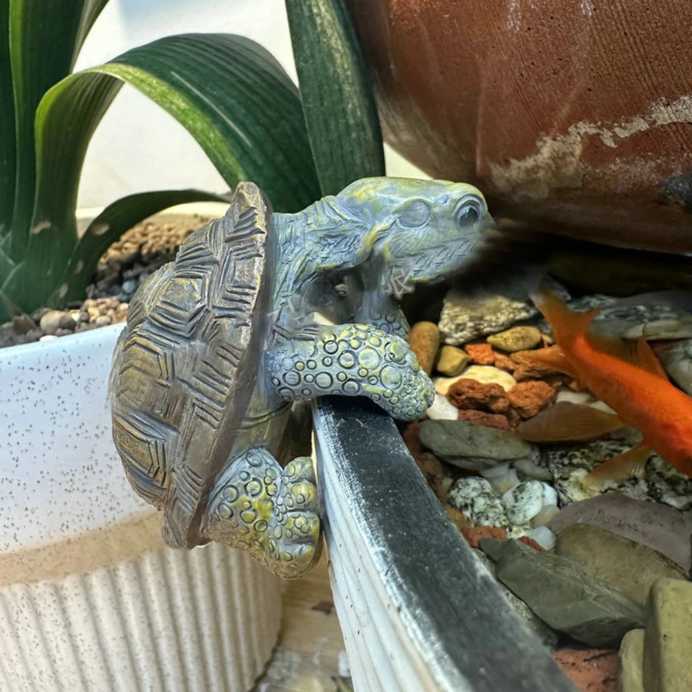 Fish Tank Hanging Turtle Ornaments 3D Resin Simulated Turtle Landscaping Aquarium Decorations